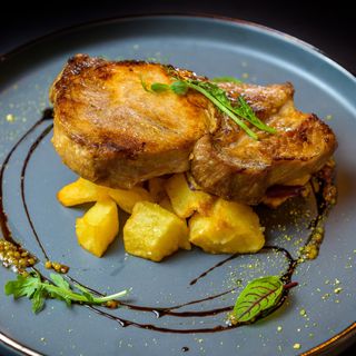 Slow cooked pork neck