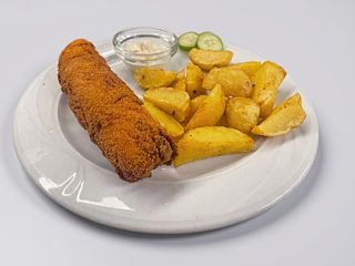 Gordon bleu cu cartofi la ceaun si sos alb