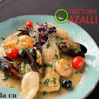 Padella di frutti di mare con pesce