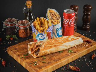 Shaorma PUI + cartofi mic + doza cola