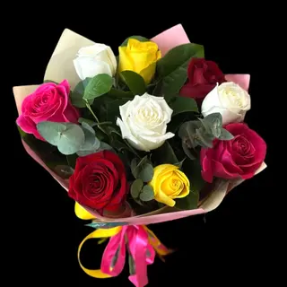 Buchet Trandafiri Multicolori