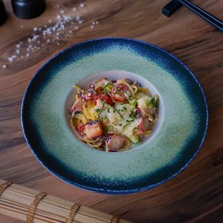 Paste carbonara cu caracatita