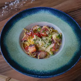 Paste carbonara cu caracatita