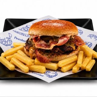 Combo Double Smashed Burger Vita Dry Aged cu bacon