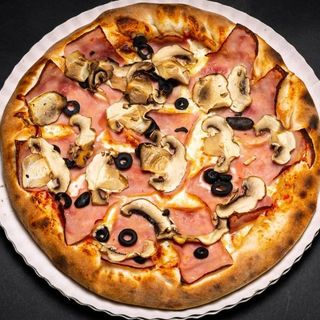 Pizza Prosciutto e Funghi Medie 580 Gr.