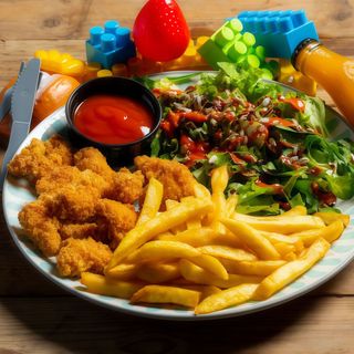 Nuggets pui  cartofi prajiti & ketchup 300 gr