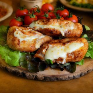 Piept Pui Gratar Gratinat Cu Mozzarela