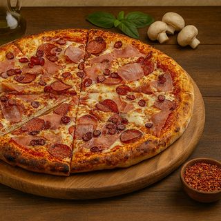 Pizza clasica Quattro Carne
