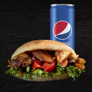 Kebab mare de vită + Pepsi 0,33