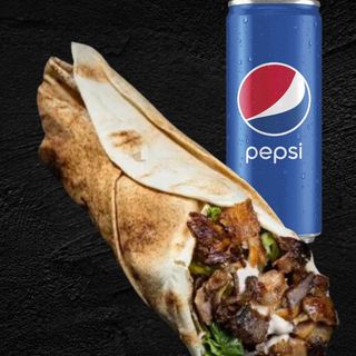 Shaorma mare de vită + Pepsi 0,33