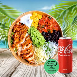 Meniu Chicken Protein Box + Coca Cola 330 ml