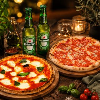 2 Pizza + 2 heineken