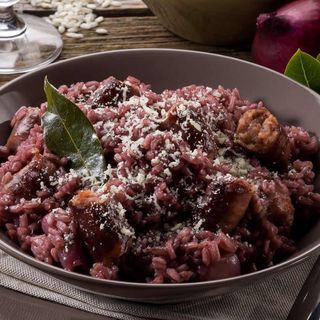Risotto Rosso e salsiccia