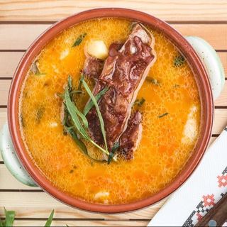 Ciorbă de cartofi cu afumătură 