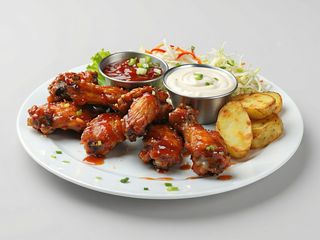 Meniu mini aripioare cu sos bbq(8 buc)