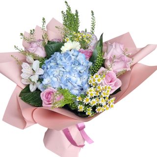 Buchet școală pastel