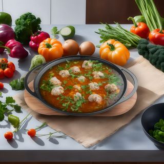 Oala cu Ciorbă de perișoare pentru masa de pranz 6-8 portii