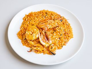 Risotto cu creveti, scoici, caracatita si orez Carnaroli / Arborio