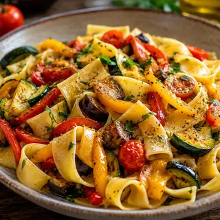 Tagliatelle cu legume