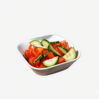 Salata de roșii, ceapa si castraveți