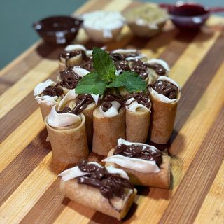 Clatita sushi - Platou familly: cioco alba, Nutella