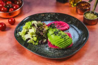 Avocado Toast with Pink Hummus