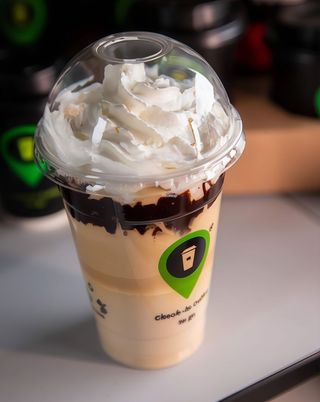 Frappe Check-in cald cu cofeină/decofeinizată 