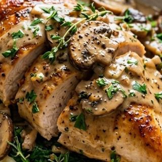PETTO DI POLLO AI FUNGHI