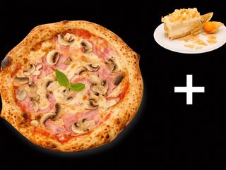 Prosciutto funghi + Prăjitura iaurt by Charlotte