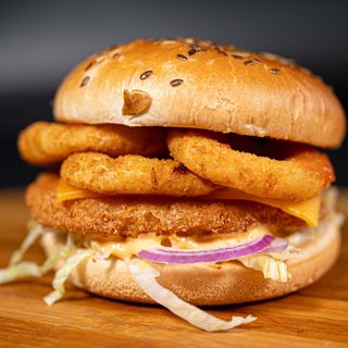 Burger onion chicken