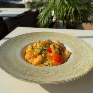 Spaghetti con gamberetti