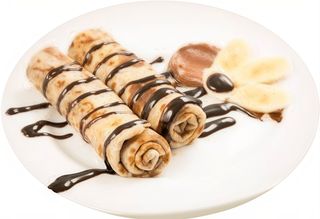 Clatite cu crema de ciocolata