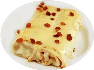 Clatite cu branza indulcita de vaca si smantana, la cuptor