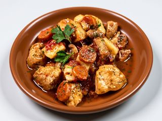 Tocanita de cartofi cu carne de pui