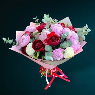 Buchet 19 Bujori Colorati