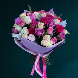 Buchet 41 Trandafiri Pastel