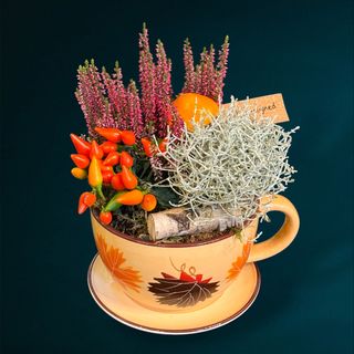 Aranjament de toamna in cana ceramica
