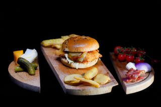 Smash chicken burger