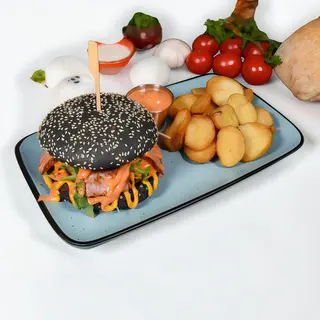 Black Blooms burger