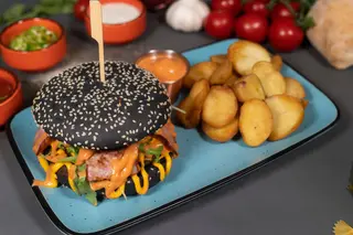 Crazy cheesy burger