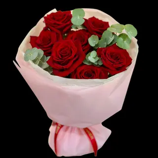 Buchet de 7 trandafiri rosii