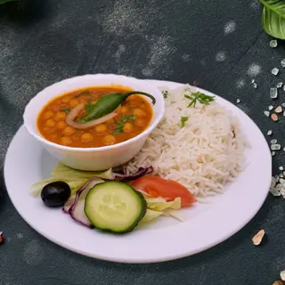 Chickpea curry + Orez / Naan