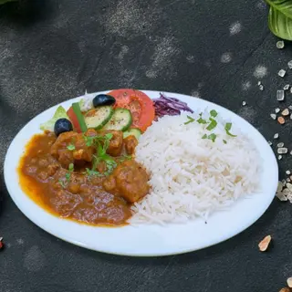 Curry de Miel + Orez / Naan