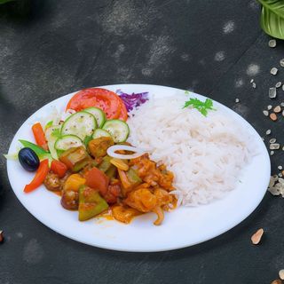 Okra curry + Orez/ Naan