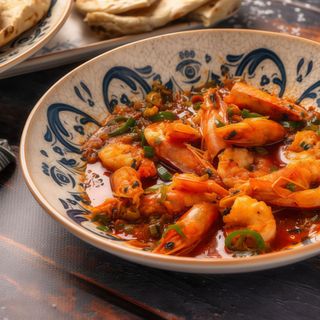 Creveți picanți la tigaie