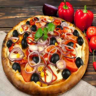 Pizza Vegetariană si doza racoritoare cadou