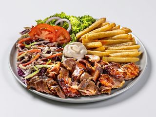 DAbo de vită & curcan la farfurie mare