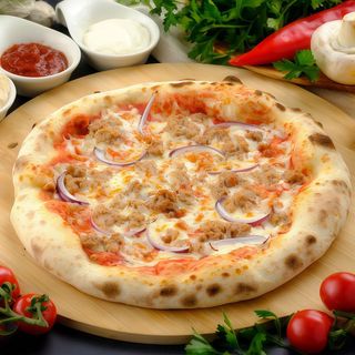 PIZZA TONNO napoletana by Siesta,  Ø 32cm + 1 SOS LA ALEGERE