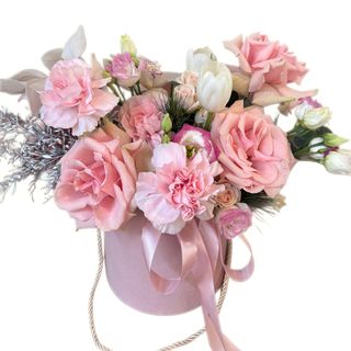 Aranjament de flori pink and white