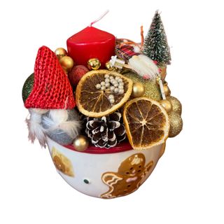 Aranjament de Craciun in vas ceramic